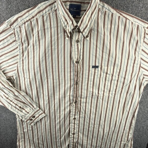 Faconnable Colorful Button-Down Cotton USA Striped XL Men Shirt Long Sleeve - Picture 2 of 16